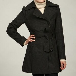 Kenneth Cole Dark Grey Wool Coat Size 2